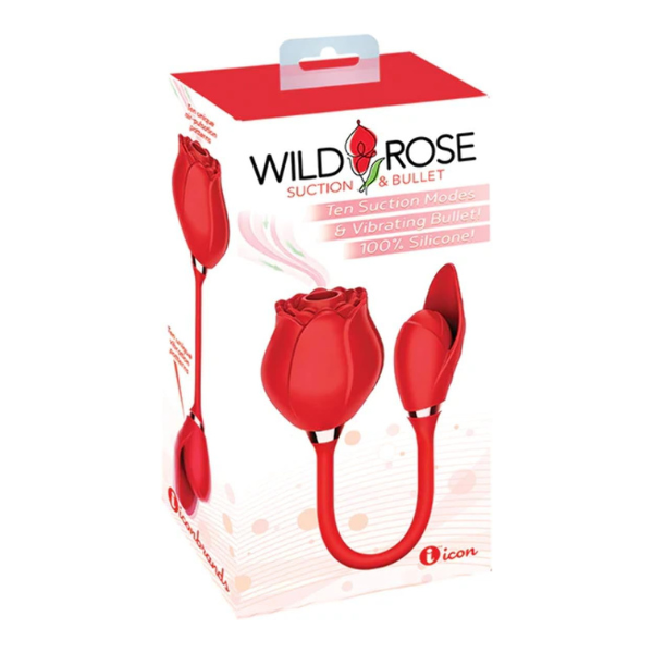 Wild Rose Suction and Bullet  | Air-Pulsation and Vibrating Bud for Ultimate Pleasure Icon Brands