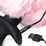 Waggerz Moving and Vibrating Bunny Tail Anal Plug  | Vibrating Plug with Fluffy Tail for Unique Role Play XR Brands