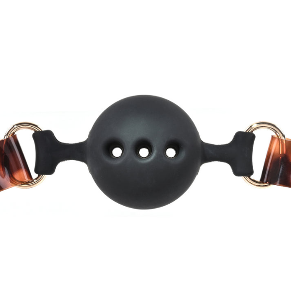 Sincerely Amber Ball Gag | Stylish Tortoiseshell-Inspired Breathable Gag Sale Specials