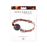 Sincerely Amber Ball Gag | Stylish Tortoiseshell-Inspired Breathable Gag Sale Specials