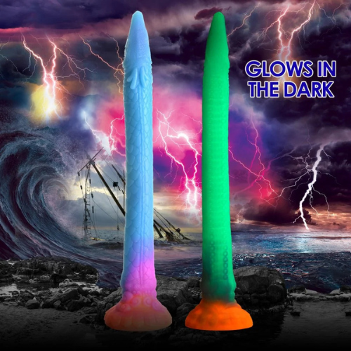 Makara Glow-in-the-Dark Silicone Snake Dildo | Exotic and Luminous Pleasure XR Brands