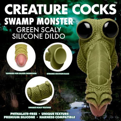 Swamp Monster Scaly Silicone Dildo | Unleash Wild, Textured Pleasure XR Brands