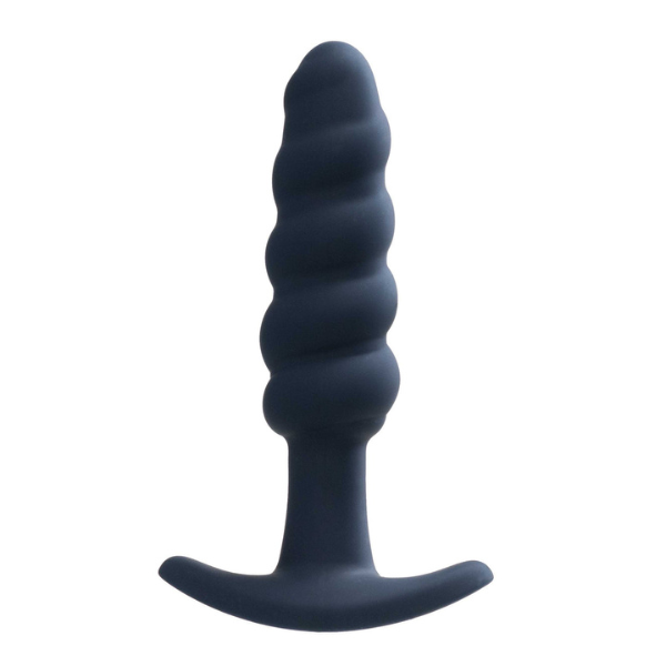 Twist Rechargeable Anal Vibe (Black) | Intense Vibration with Swirling Texture for Maximum Pleasurel VeDO