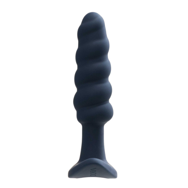 Twist Rechargeable Anal Vibe (Black) | Intense Vibration with Swirling Texture for Maximum Pleasurel VeDO