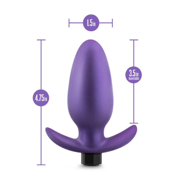 Anal Adventures Matrix  Excelsior Plug | Ergonomic, Iridescent Plug with Intense 10-Mode Vibration Blush