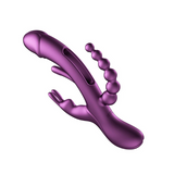 Trilux - App Controlled Rabbit Vibrator | Quadruple Play with Tapping, Vibrating, and Beaded Sensations Honey Play Box