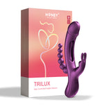 Trilux - App Controlled Rabbit Vibrator | Quadruple Play with Tapping, Vibrating, and Beaded Sensations Honey Play Box