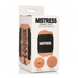 Mistress Double Shot Mouth and Pussy Stroker - Light | Dual-Entry, Realistic Stimulation for Maximum Pleasure Curve Toys