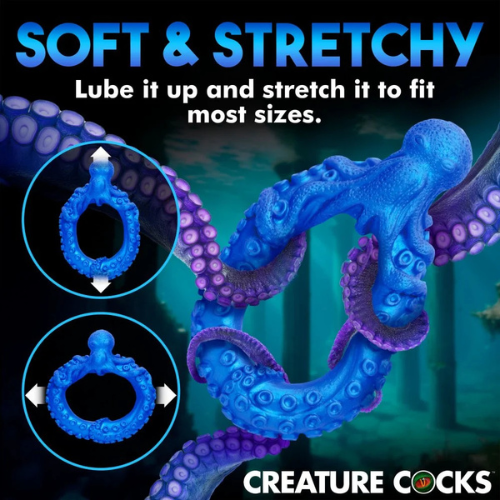 Poseidon's Octo Ring Silicone Cock Ring | Enhance Your Performance with a Splash of Adventure XR Brands