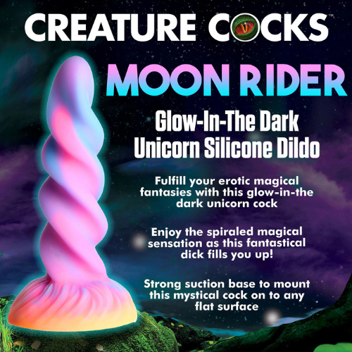 Moon Rider Glow-in-the-Dark Unicorn Dildo | Magical and Luminous Pleasure XR Brands