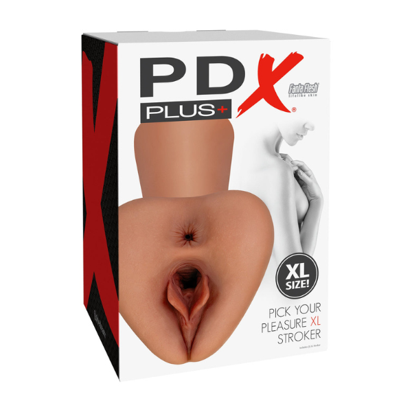 Pick Your Pleasure XL Stroker (Brown) | Dual Entry with Realistic Texture and Intense Pleasure Tunnel Pipedream