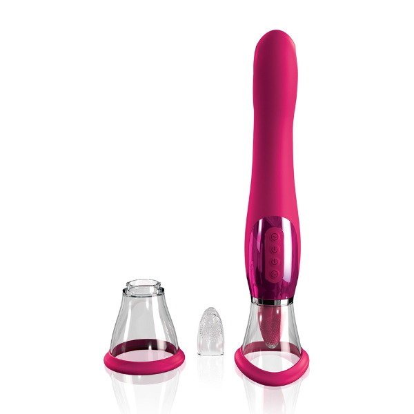 Apex - Pink | Four-in-One Pleasure with Suction, Licking, Vibration, and Versatile Stimulation jimmyjane