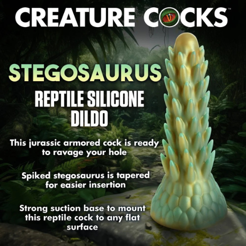 Stegosaurus Spiky Reptile Silicone Dildo | Prehistoric Pleasure with a Twist XR Brands