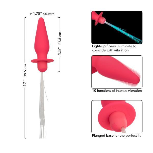 Southern Lights Vibrating Light Up Anal Probe (Pink) | Immersive Light-Up Vibration for Dazzling Pleasure Sale