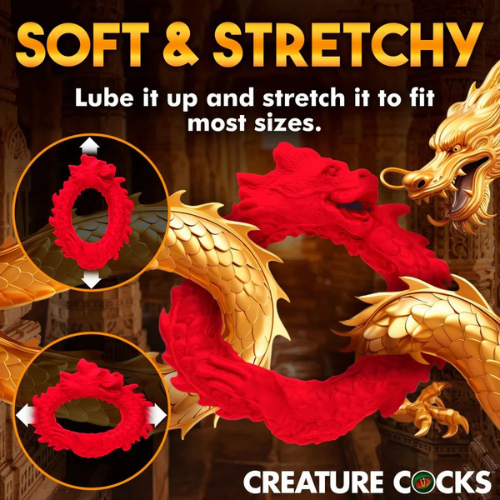 Rise of the Dragon Silicone Cock Ring | Unleash Intensity and Stamina XR Brands