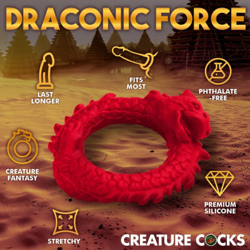 Rise of the Dragon Silicone Cock Ring | Unleash Intensity and Stamina XR Brands