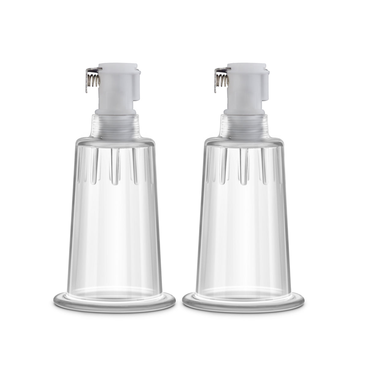 Temptasia  Nipple Pumping Cylinders  Set of 2 (1 Inch Diameter) - Clear BL-09711