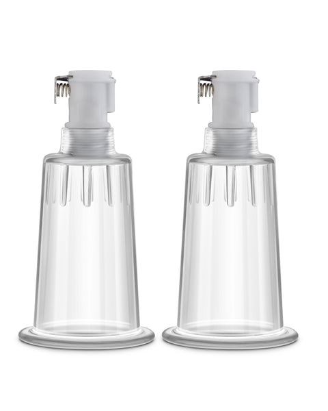 Temptasia  Nipple Pumping Cylinders  Set of 2 (1 Inch Diameter) - Clear BL-09711