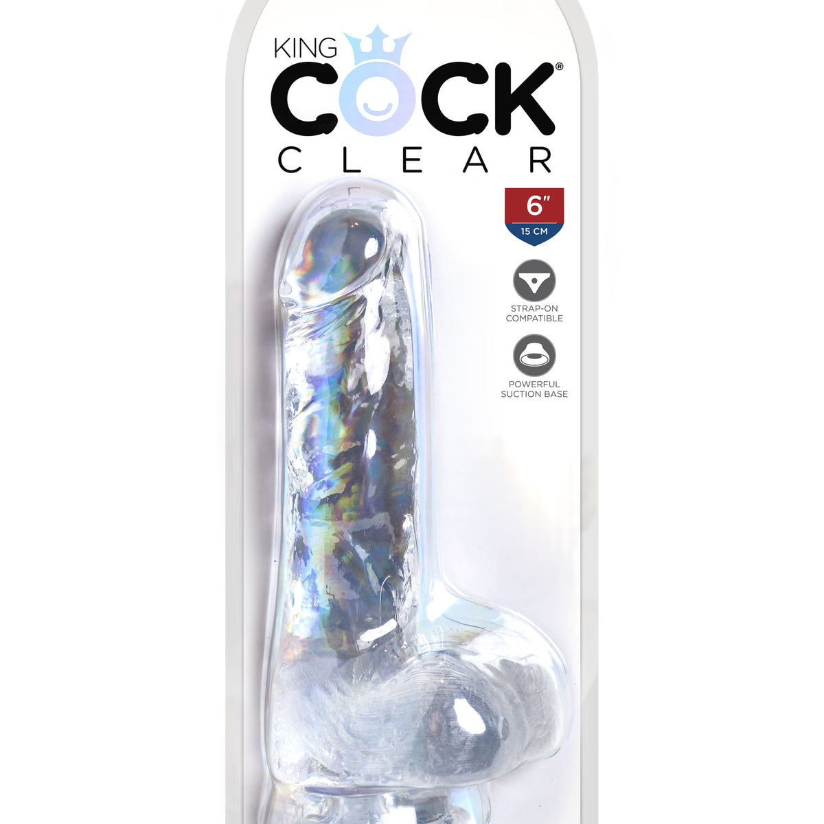 King Cock Clear 6 Inch Cock With Balls PD5752-20