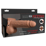 Fetish Fantasy Series 7 Inch Hollow Rechargeable Strap-on With Remote - Tan PD3391-22