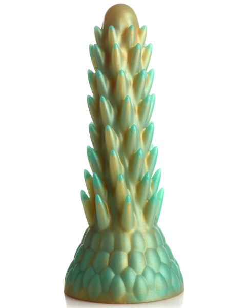 Stegosaurus Spiky Reptile Silicone Dildo - Green CC-AH294-GRN