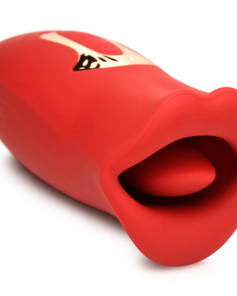 Lickgasm Kiss and Tell Mini Kissing and Vibrating  Clitoral Stimulator - Red INM-AH247