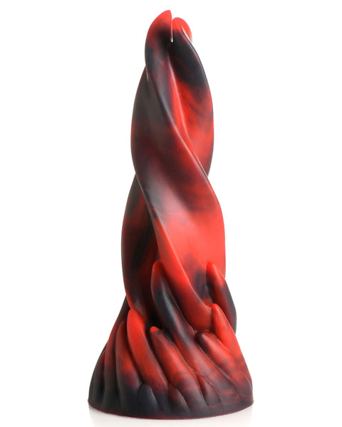 Hell Kiss Twisted Tongues Silicone Dildo - Red CC-AH159-RED