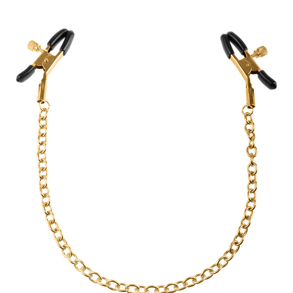 Fetish Fantasy Gold Chain Nipple Clamps - Gold PD3977-27