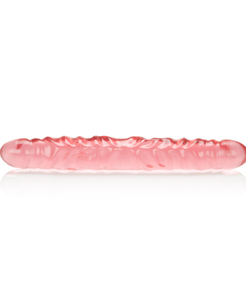 Translucence 12 Inches Veined Double Dong - Pink SE0281402