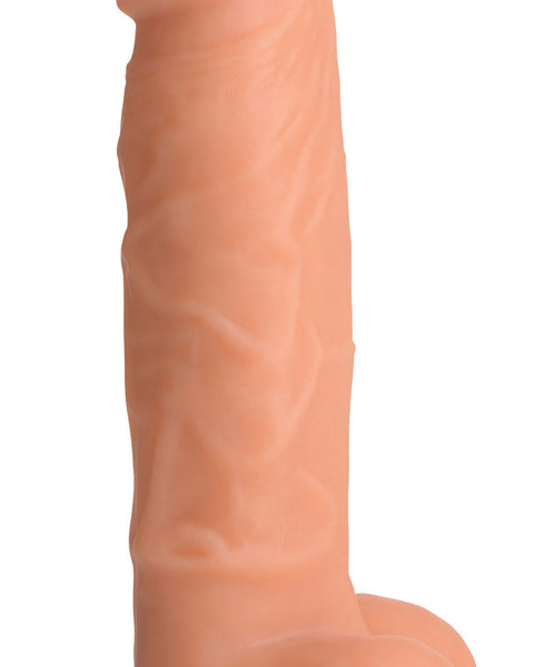 Power Pecker 7 Inch Silicone Dildo With Balls - Flesh SU-AG371FLSH