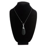 10x Vibrating Silicone Teardrop Necklace - Black CH-AH103