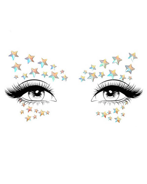 Celeste Glow in the Dark Face Jewels Sticker LA-EYE045