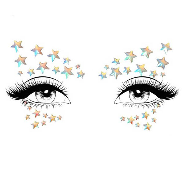 Celeste Glow in the Dark Face Jewels Sticker LA-EYE045