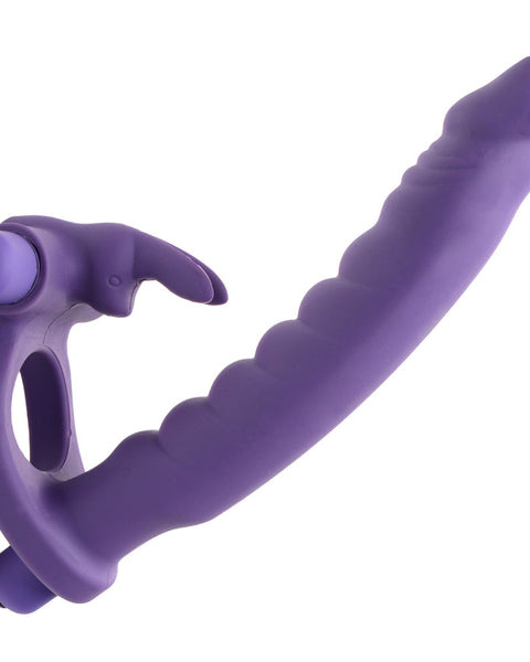 Double Delight Dual Insertion Vibrating  Rabbit Cock Ring FR-AD625