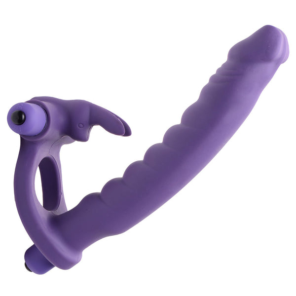 Double Delight Dual Insertion Vibrating  Rabbit Cock Ring FR-AD625