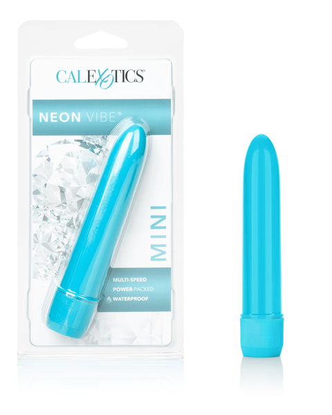 Mini Neon Multi-Speed Vibe 4.5 Inches - Blue SE0542122