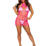 Summer Dreamz Net Mini Dress - One Size - Pink LA-86130PNKOS