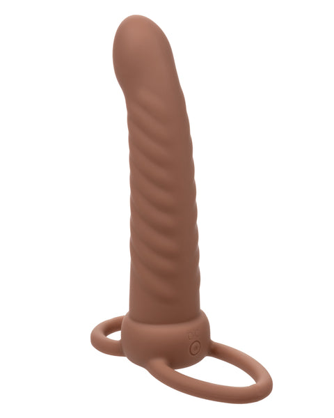 Performance Maxx Rechargeable Ribbed Dual  Penetrator - Brown SE1634113