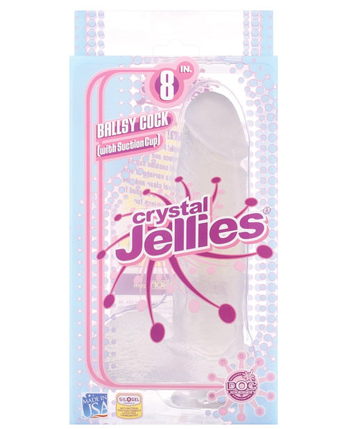 "Crystal Jellies 8"" Ballsy Cock" Doc Johnson