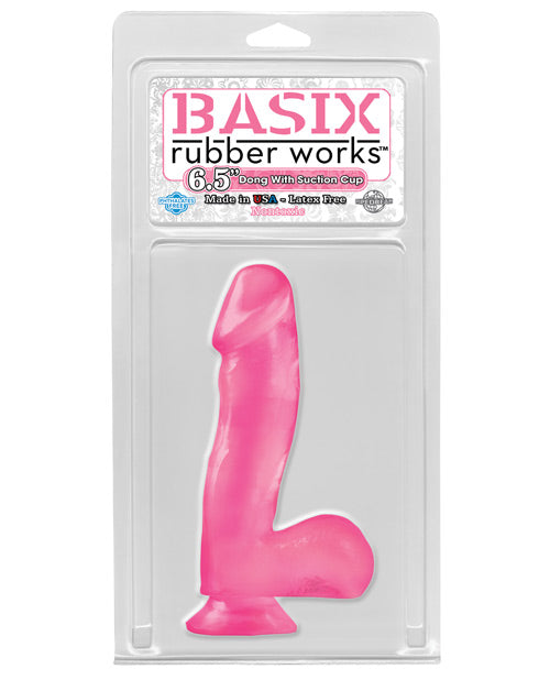 "Basix Rubber Works 6.5"" Dong W/suction Cup" Pipedream Products