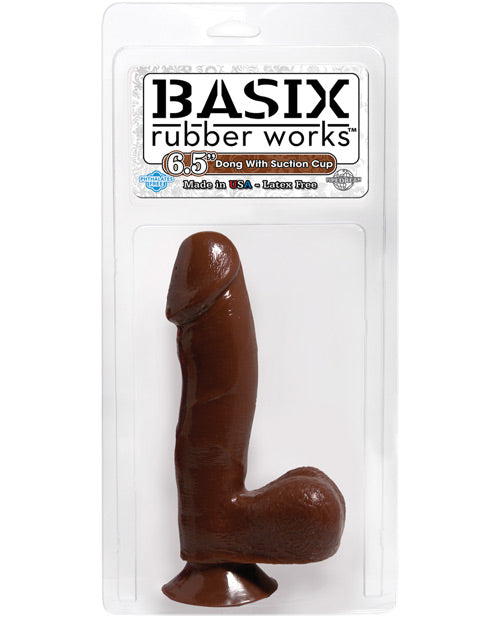 "Basix Rubber Works 6.5"" Dong W/suction Cup" Pipedream Products