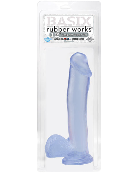 "Basix Rubber Works 12"" Dong W/suction Cup" Pipedream Products