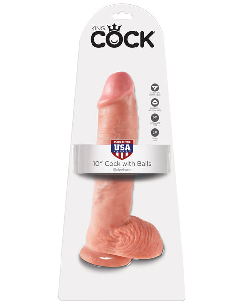 "King Cock 10"" Cock W/balls" Pipedream Products