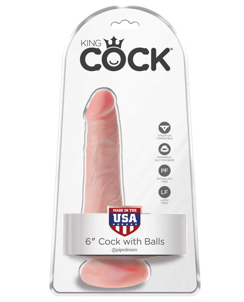 "King Cock 6"" Cock W/balls" Pipedream Products