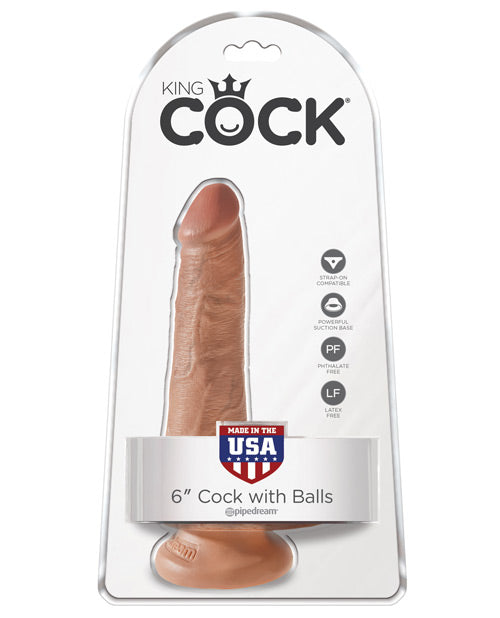 "King Cock 6"" Cock W/balls" Pipedream Products