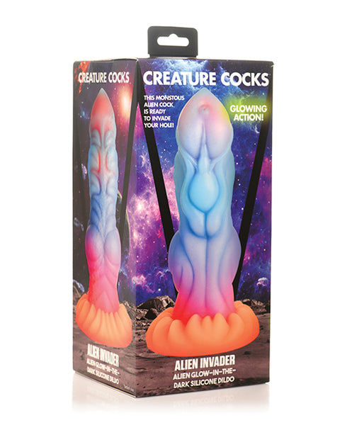 Creature Cocks Alien Invader Alien Glow-in-the-Dark Silicone Dildo Xr LLC