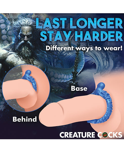 Creature Cocks Poseidon's Octo Silicone Cock Ring - Blue Xr LLC