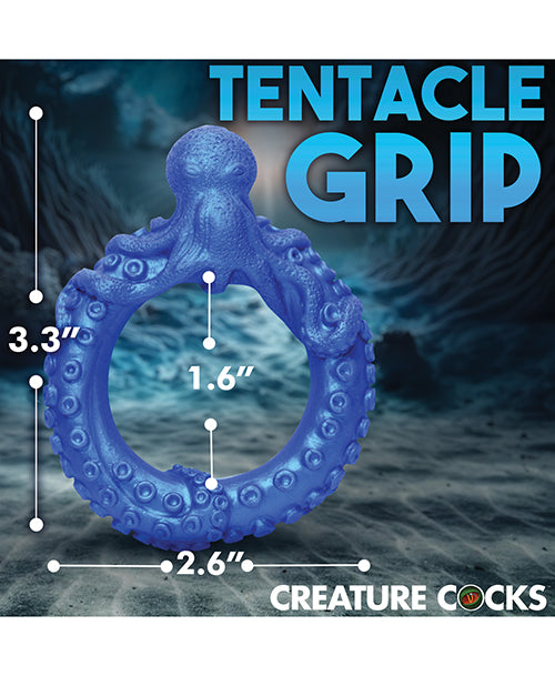 Creature Cocks Poseidon's Octo Silicone Cock Ring - Blue Xr LLC