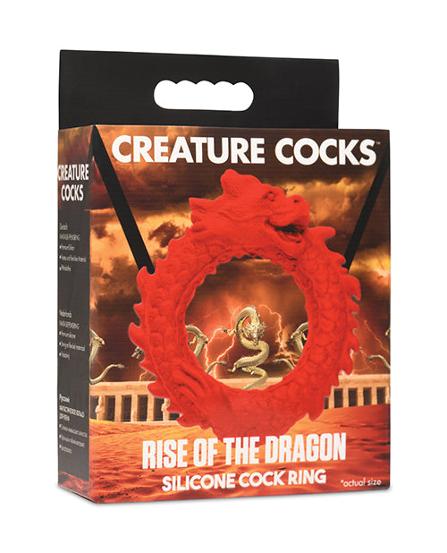 Creature Cocks Rise of the Dragon Silicone Cock Ring - Red Xr LLC