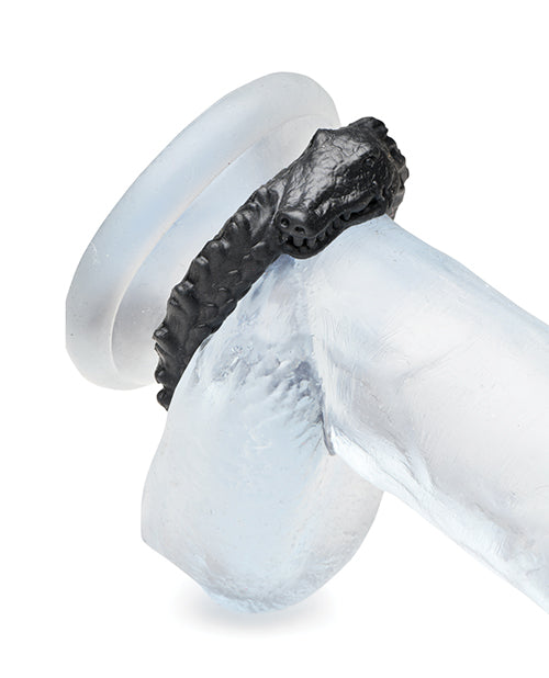 Creature Cocks Caiman Silicone Cock Ring - Black Xr LLC